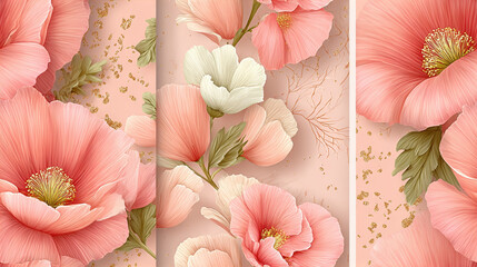 Seamless vintage flower, A pastel vintage illustration featuring wildflowers and textured elements, perfect for enhancing creative projects with a nostalgic floral theme.