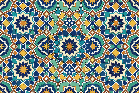 seamless pattern with geometric shapes