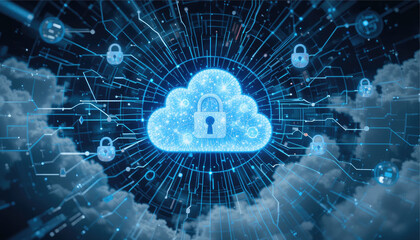 Lights of numbers and mind illuminate virtual fractal realms, a visualization of technology, space, and energy in a symmetrical pattern