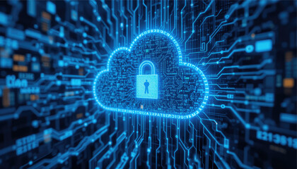 Abstract cloud technology background