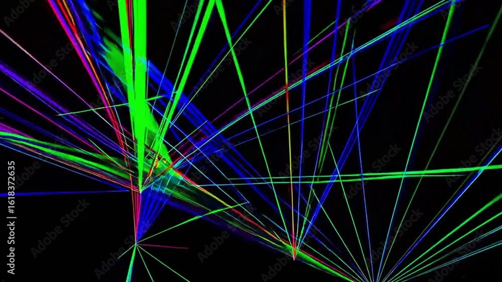 Poster abstract colorful geometric lines against a dark backdrop. a mesmerizing display of vibrant lines, s