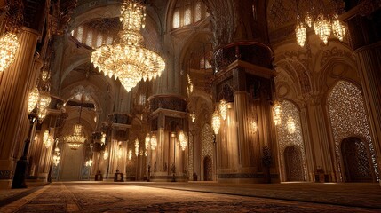 Obraz premium Mosque interior architectural design