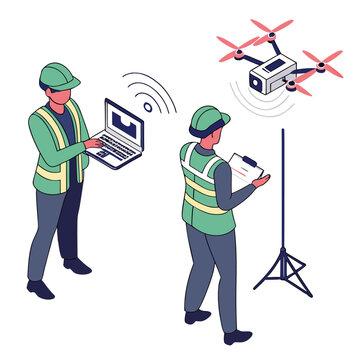 Radar-guided anti-drone defense controlled by engineers using directional signal jammer to stop unauthorized UAVs in restricted or high-security airspace.