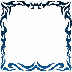 Tribal Flame Frame Border Design