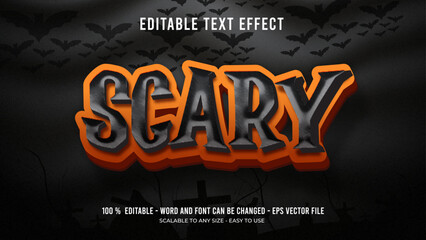 scary editable text effect
