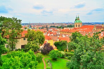 Prague Old town view panorama HDR
