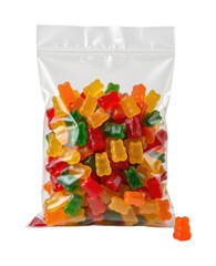 Vacuumsealed Bag Gummy Bears Studio Product Photography with Hyperreal Textures