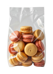 Stylish Vacuumsealed Macarons Contemporary Studio Photography with Hyperreal Textures and