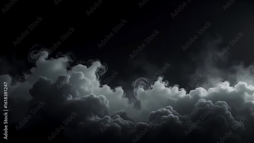 Poster black background with smoke effect for video editing and overlay effects for motion graphics design