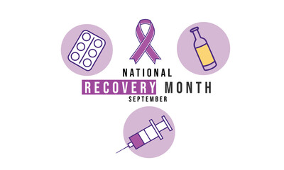 National Recovery Month. Recovery Concept Design Background.