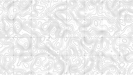 topographic line and dash terrain and mountain curve paths in geometric map in transparent background template