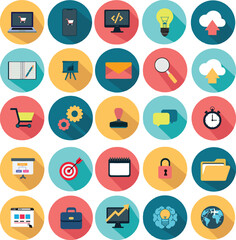 Business corporate icon set: outline illustrations for corporate and office themes