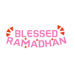 Blessed Ramadhan Typography Vector Illustration