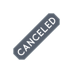 CANCELED Gray Tag with Diagonal Layout