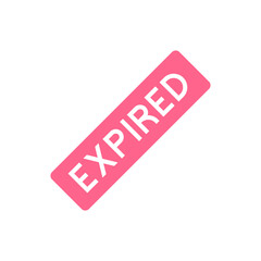 EXPIRED Diagonal Pink Text on White Background