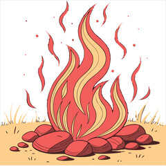 fire icon vector