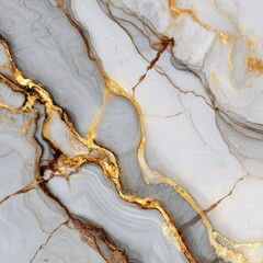 Fototapeta premium Elegant marble texture background in white and gold