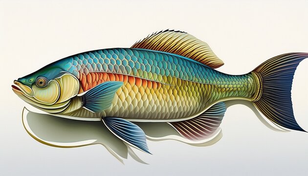 hilsa fish on a white background