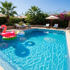 Obraz premium swimming pool in hotel