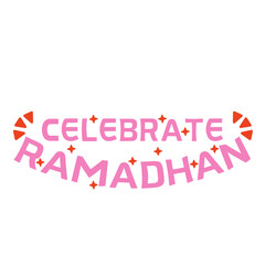 Celebrate Ramadhan Typography Vector Illustration