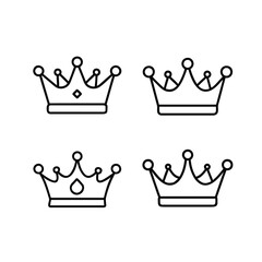 Queen's crown icon sets