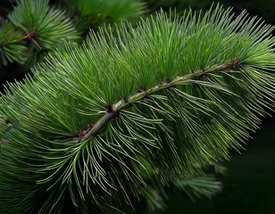a green branch with long needles