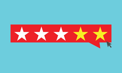 Five star rating vector design sign, symbol. Feedback, Review, and rate us icon. Vector Illustration .EPS 10 .