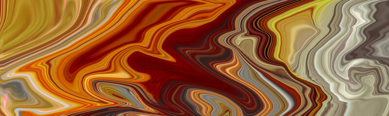 Swirling marbled design with vibrant waves of red, orange, yellow, and gray, forming an abstract, dynamic composition that feels fluid and energetic.
