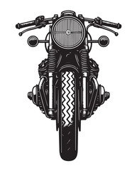 Front View of a Classic Motorcycle.