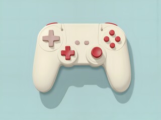 Minimalist Controller, Pale Blue Background