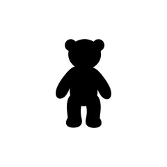 Taddy bear silhouette vector flat illustration design.