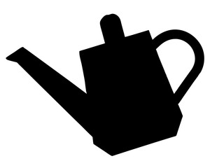 Classic watering can silhouette for garden and plant care