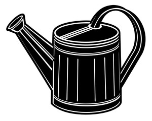Classic garden watering can silhouette for outdoor plants