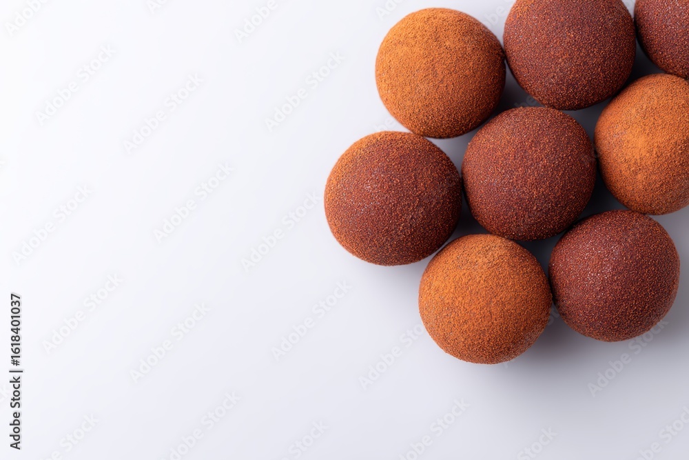 Aufkleber vibrant smooth textured colorful round objects arranged beautifully on a light background
