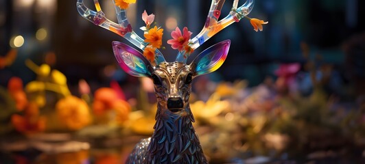 A Pegasus , a small creature made of glass that is sitting in the palm of your hand art, generative ai