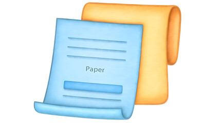Vector letter paper with soft pastel edges and minimalist text lines