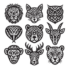 Tribal Animal Mask Set.