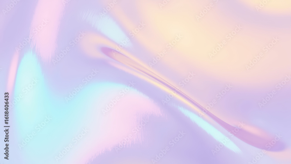 Poster soft pastel colors blend seamlessly in smooth, abstract design, creating calming and ethereal atmosp