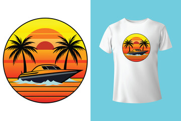 East Dock yachting company sailing team cute vintage vector print for children kid boy marine wear tee shirt