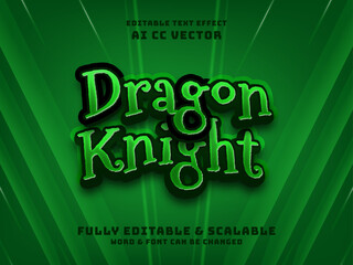dragon Knight Game 3D Editable Text Effect. adventures game