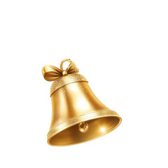 Golden Bell Adorned with a Bow: A resplendent golden bell, complete with a delicate bow, gleams invitingly. A charming image evoking joyous sounds and celebrations.