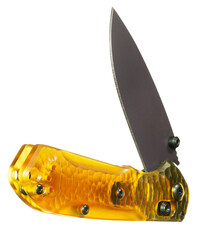 Blade partially opened on a folding knife