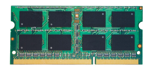 Broadside view of ram that can be added to a computer