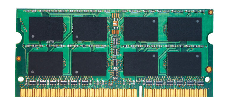 Broadside view of ram that can be added to a computer