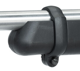 Barrel band on the front end of a rifle
