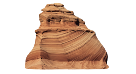 Intricate sandstone formation against a black background.