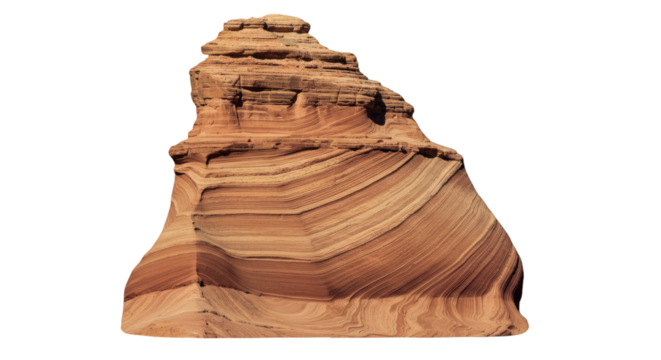 Intricate sandstone formation against a black background.