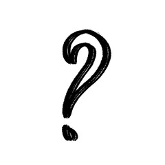 question mark symbol on transparent background