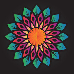 Abstract floral ornament pattern vector design. Create from ethnic element and ornament.