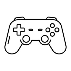 Outline Game Controller Icon in Modern Line Art Style